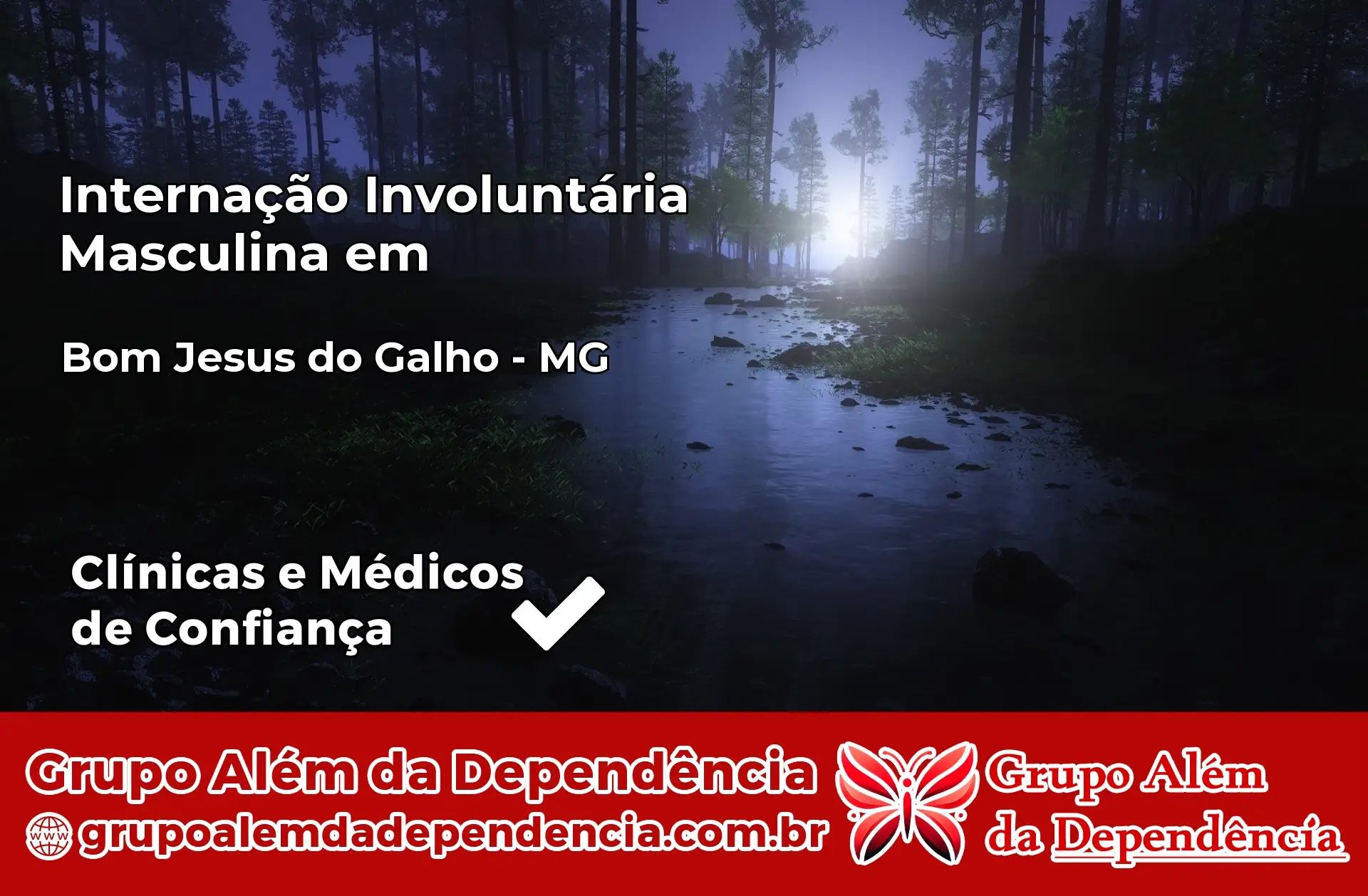 Internação Involuntária Masculina em Bom Jesus do Galho – MG
