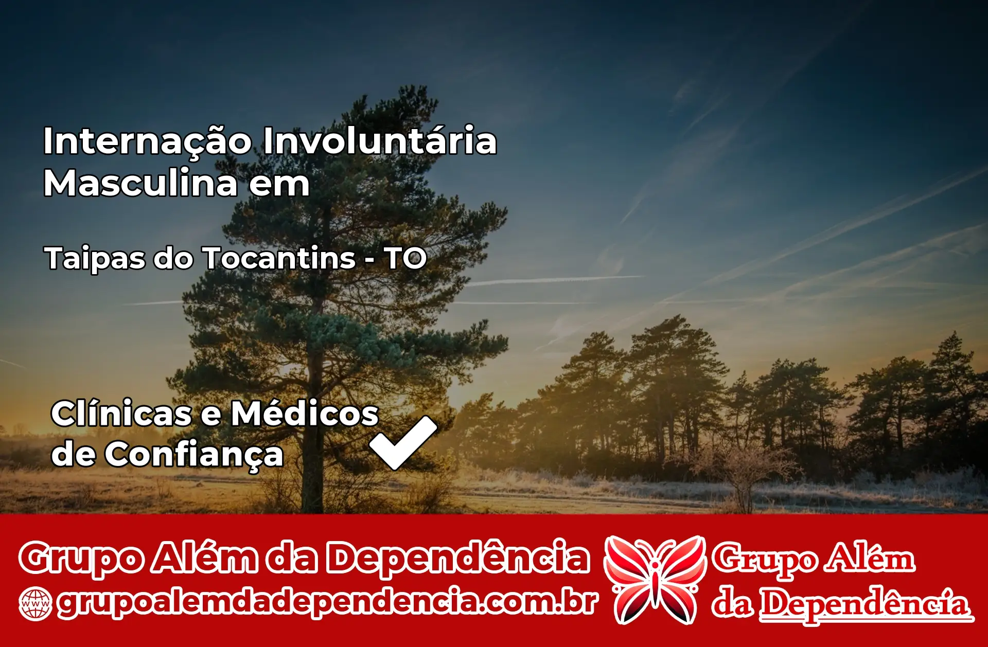 Internação Involuntária Masculina em Taipas do Tocantins – TO